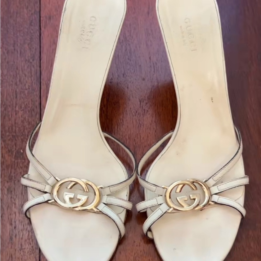 ISO!!! Looking for Vintage Gucci White Women's Strappy Sandals/Mules 8-10